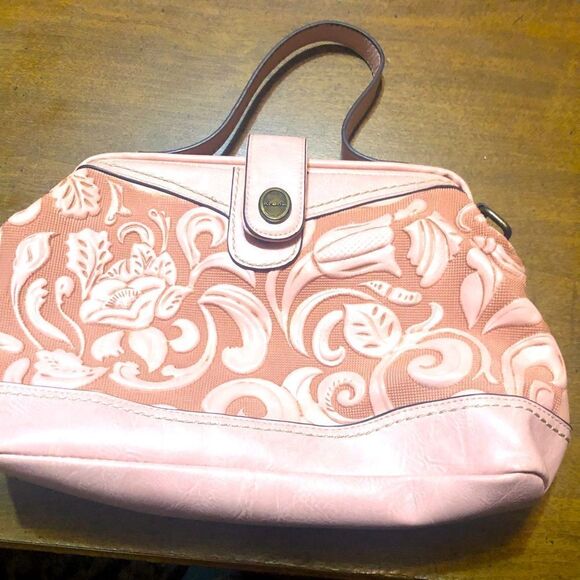 Krona Polaris Satchel. Beautiful floral pattern - Picture 1 of 6